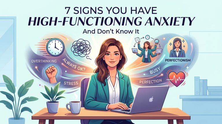brandsprof.com Design featured image of aspect ratio 16:9 for 7 Signs You Have High-Functioning Anxiety and Don't Know It