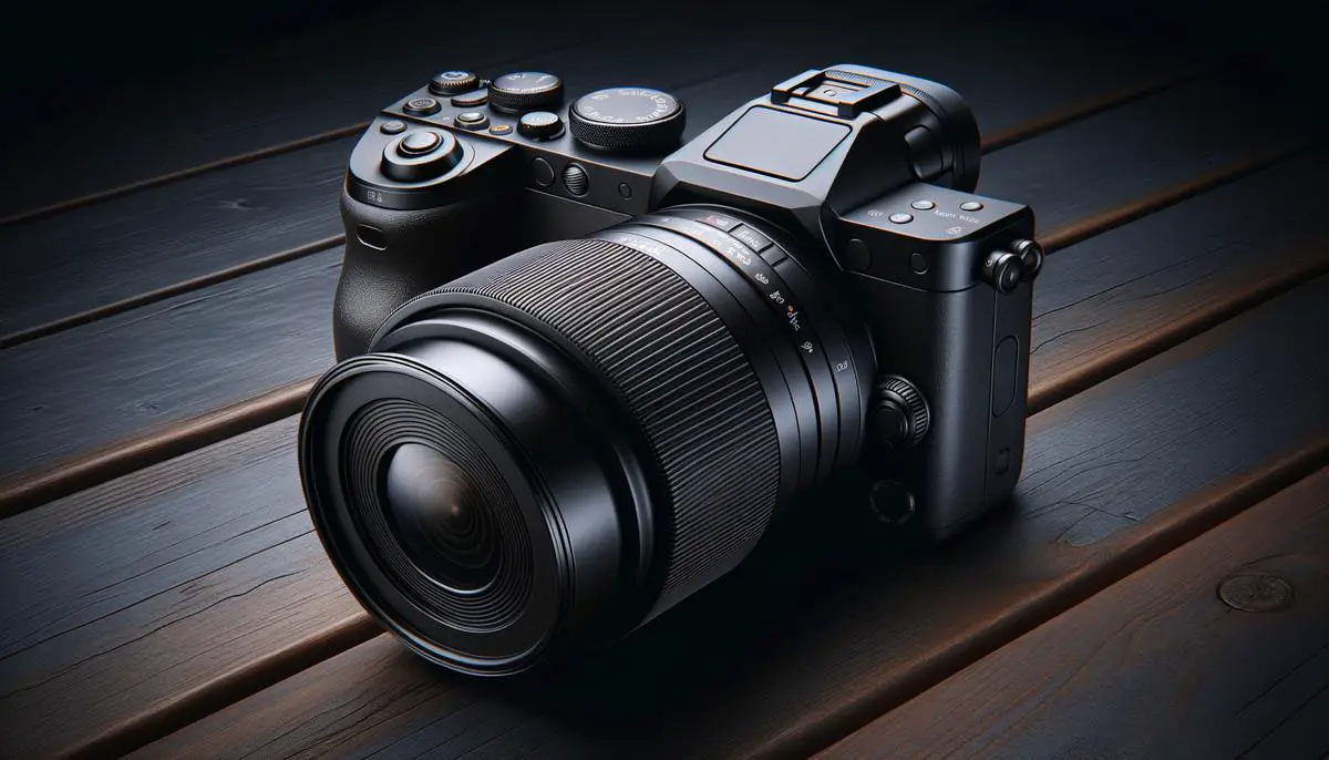 Image of a compact zoom camera with retractable lens, tilting LCD screen, and ergonomic grip