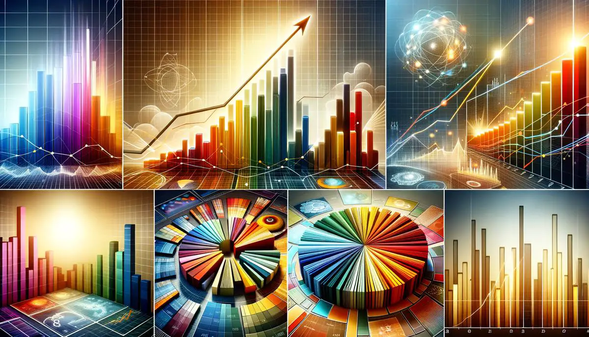 Image of charts representing financial success and growth